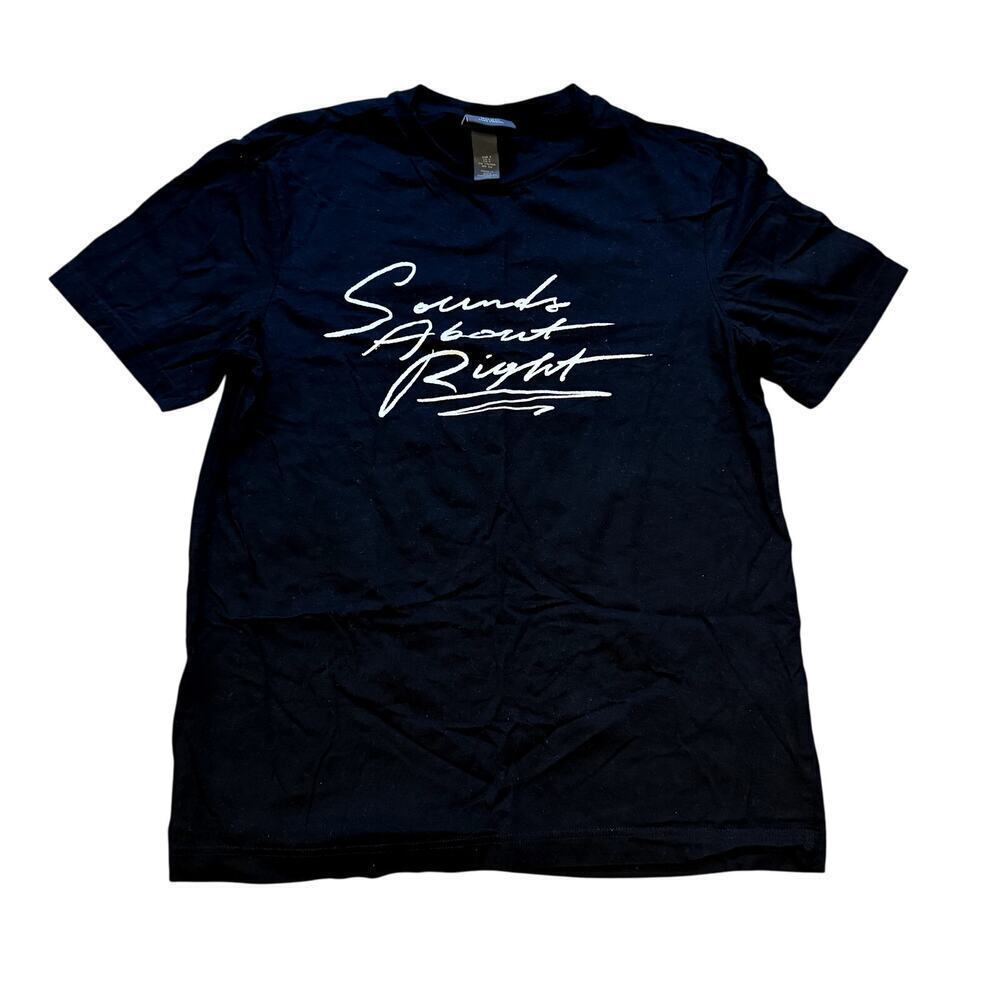 Black Graphic Tee Size Small EUC Unisex - Sounds About Right! - Picture 2 of 6